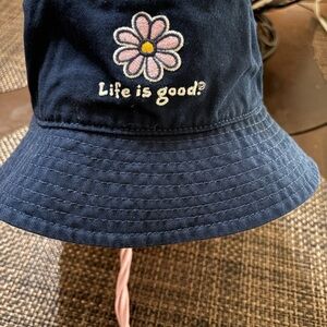 Life Is Good Blue Cotton Hat